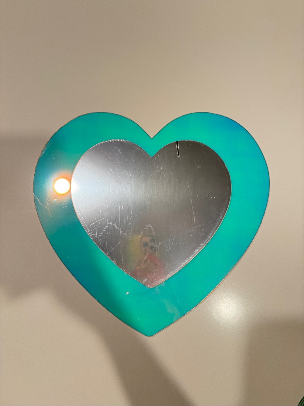 Iridescent Heart Wall Mirror Decor